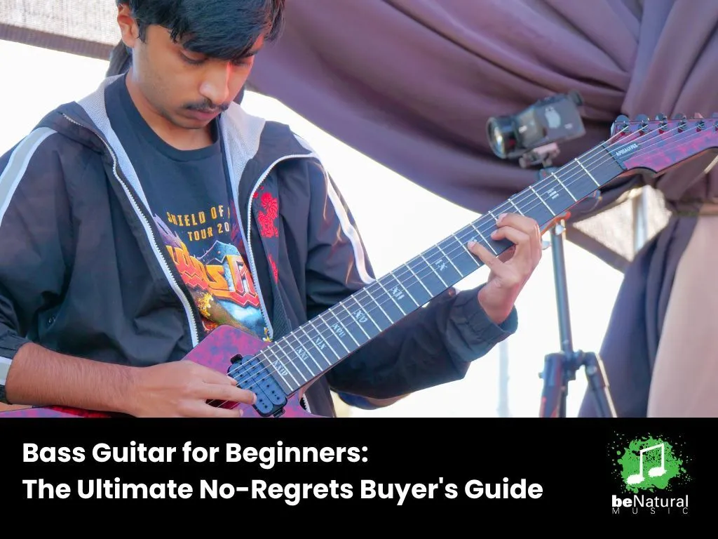 Teen musician playing electric guitar on stage, close-up of hands on fretboard during live performance, showcasing beginner guitar learning and practice concept.