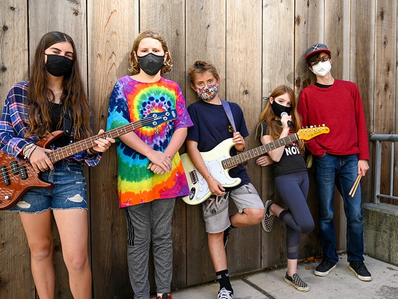 Kids Group Kids group wearing masks