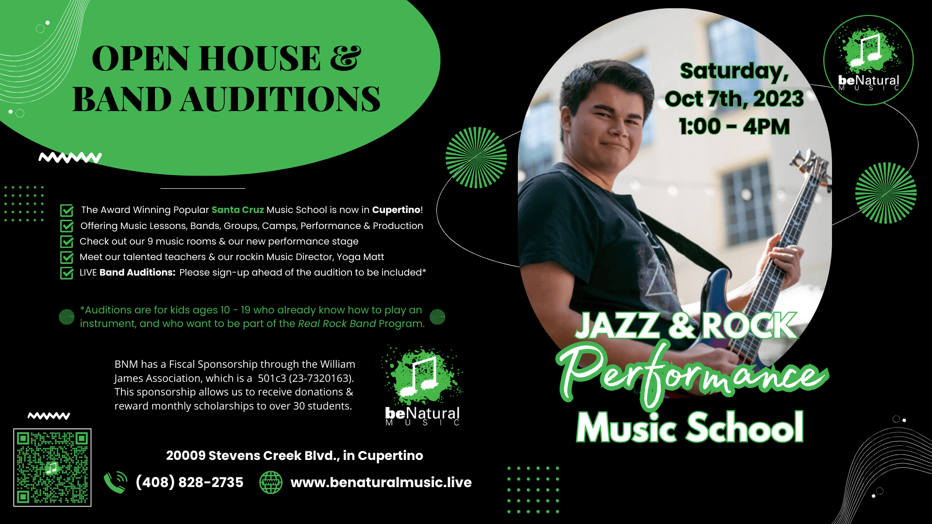 Open House & Band Auditions - October 7, 2023