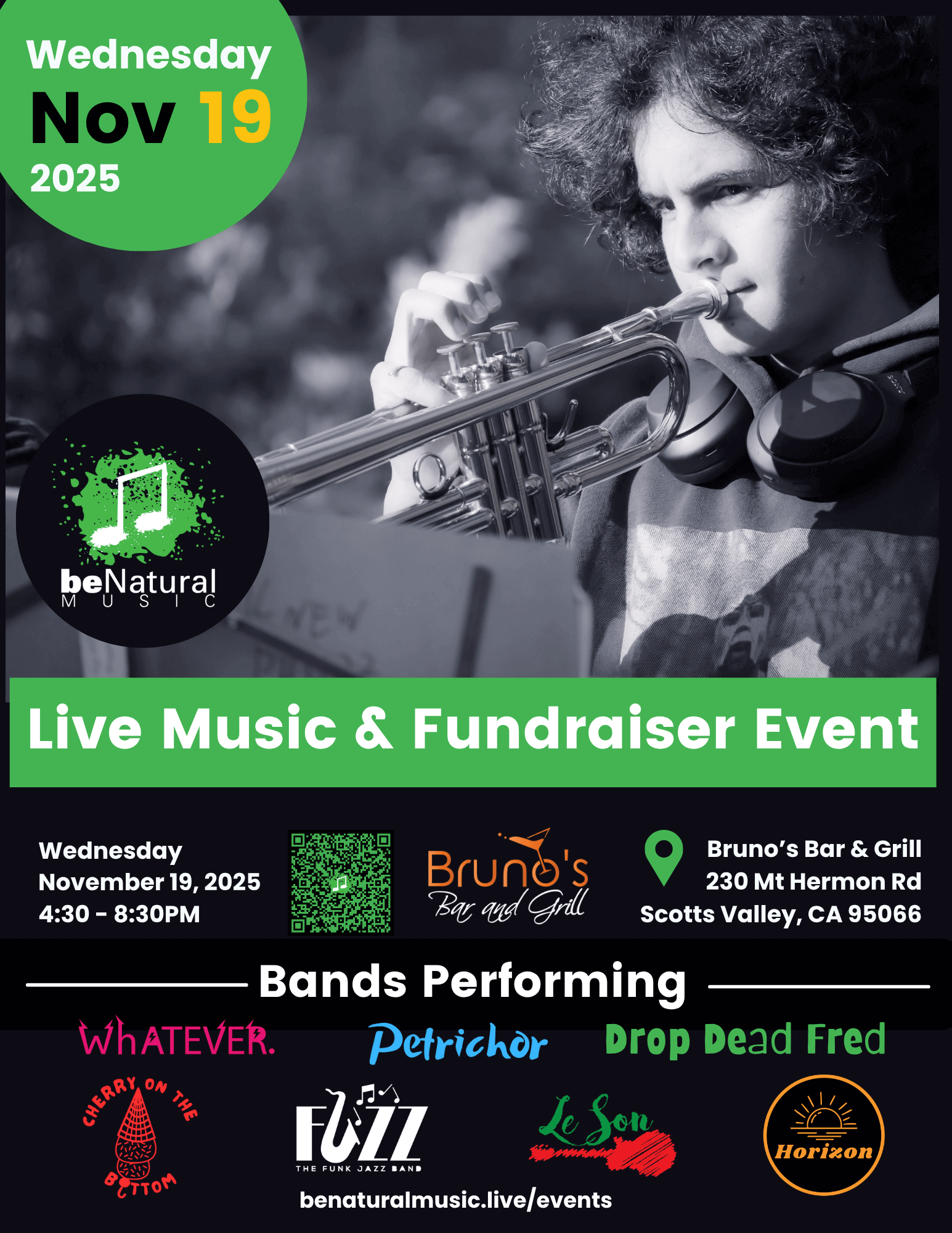 Be Natural Music Fundraiser poster