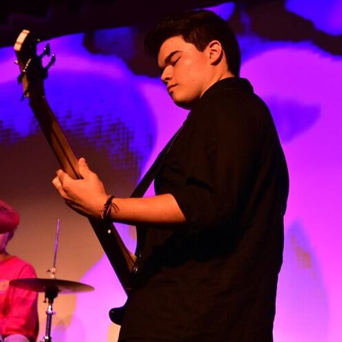 Boy playing guitar